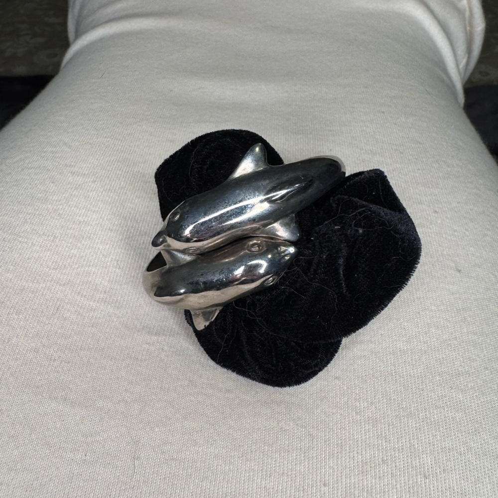 Dolphin Silver Bracelet Adjustable - image 5